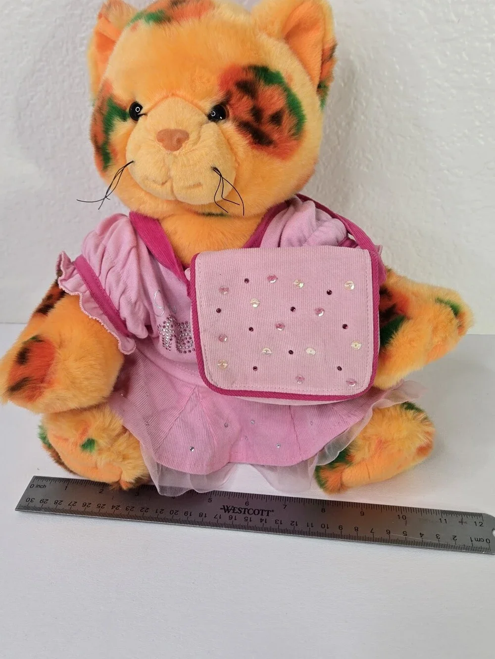 Build A Bear Halloween Jack O Lantern Pumpkin Plush Kitty Cat‎ RARE 2008 Retired